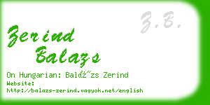 zerind balazs business card